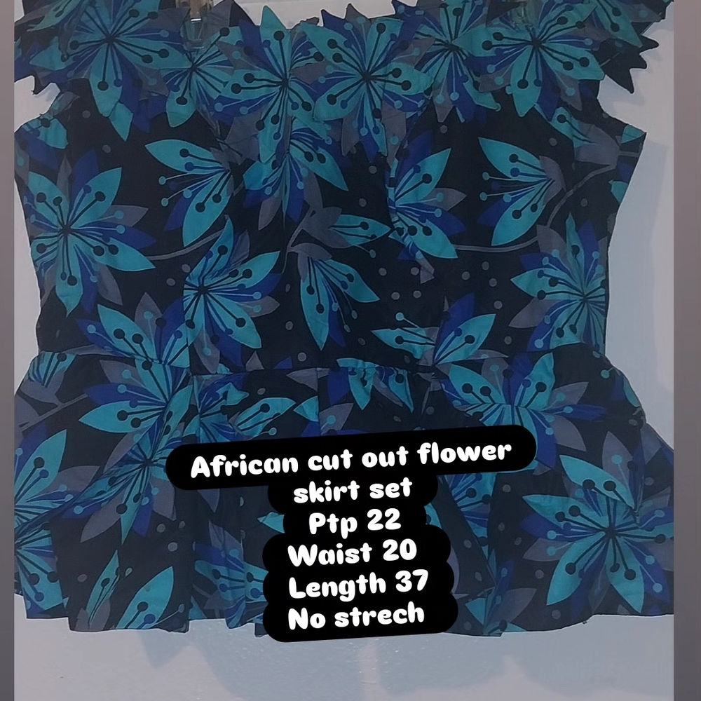 Vibrant Blue Floral Women's Blouse